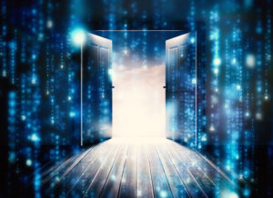 doors opening to a digital world