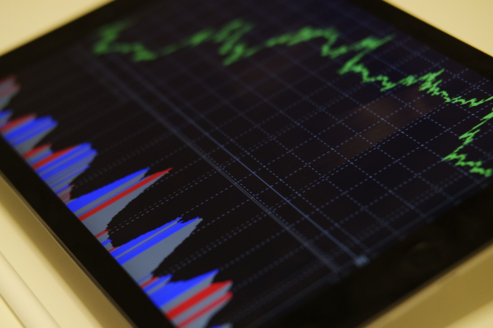 bar graph imagery on a screen